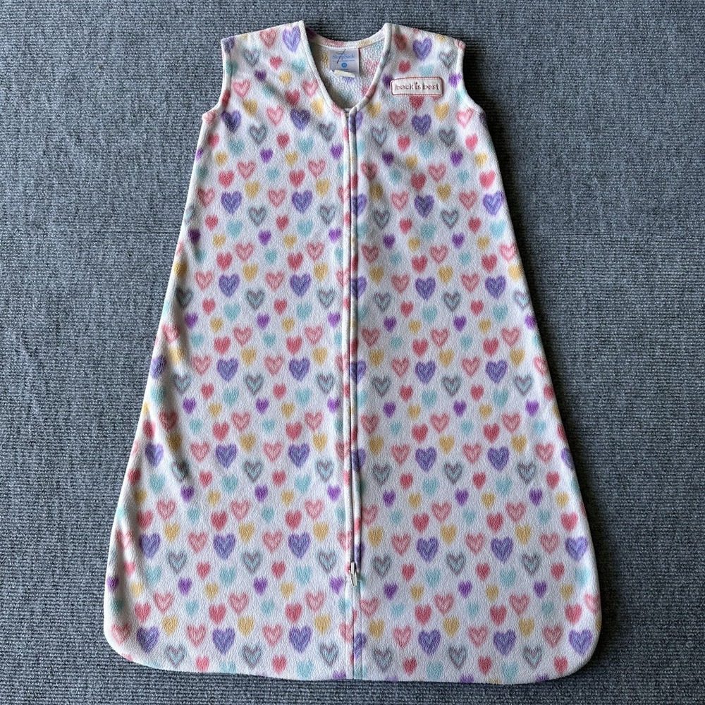 HALO SleepSack Wearable Blanket Fleece Hearts Multicolor 6-12 Months